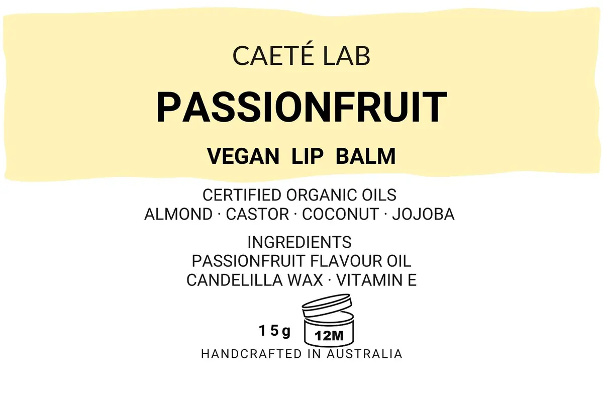 1. PASSIONFRUIT Vegan Lip Balm