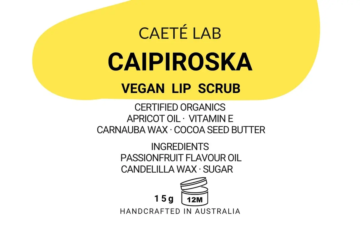 1. CAIPIROSKA Vegan Lip Scrub